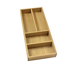 Besteckeinsatz AERIK aus Massivholz (Eiche), 200 x 472 mm, universell / Besteckkasten