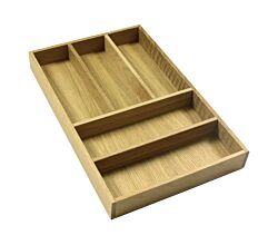 Besteckeinsatz AERIK aus Massivholz (Eiche), 300 x 472 mm, universell / Besteckkasten