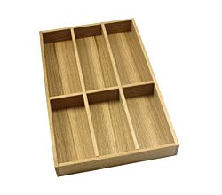 Besteckeinsatz AERIK aus Massivholz (Eiche), 300 x 472 mm, universell / Besteckkasten