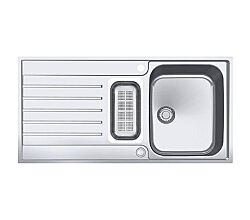 FRANKE Einbauspüle ARGOS AGX 251 G mit Integralablauf und Druckknopfventil / Ausschnittsmaß: 987 x 497 mm / Spüle Flächenbündig / SlimTop