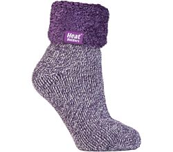Heat Holders® LOUNGE Kuschelsocken für Damen - Lilac Mauve/Cream (Lila-Creme), Größe 37 - 42