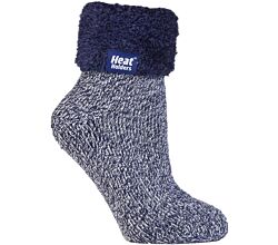 Heat Holders® LOUNGE Kuschelsocken für Damen - Deepest Plum/Cream (Marine), Größe 37 - 42