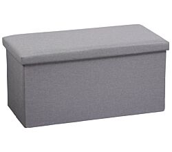 KESPER 15957 Polster-Sitzbank, grau, 76 x 38 x 38 cm, Polyester und Faserplatte