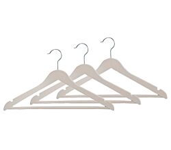 KESPER 16881 Formkleiderbügel, 3er Pack, beige, Kunststoff