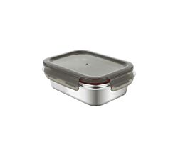 METALTEX 185365000 Frischhaltedose 0,65 L, Edelstahldose mit auslaufsicherem Verschluss