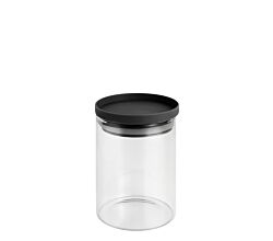 METALTEX 187212000 Aroma Line Vorratsglas rund 700 ml aus Borosilikatglas, Deckel mit Silikondichtung, stapelbar