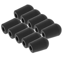 10er SET BLANCO 233375 Kunststofffuß schwarz für Draht 4 mm (1 Stück), Tropfenform / Ersatzfuß für Geschirrkörbe