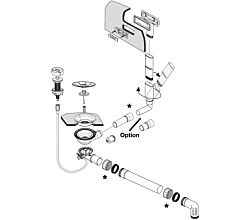 BLANCO Ablaufgarnitur 236262 mit Drehexcenter C-overflow InFino für Spülen PLEON 5 u. PLEON 6 / Ventil / Ab- und Überlaufgarnitur