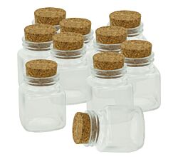 10er SET METALTEX 252892000 Vorratsglas mit Korkdeckel 100 ml / Gewürzglas