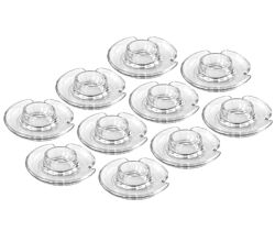 10er SET METALTEX 252900000 Eierbecher aus Glas mit Löffelablage, Ø 10,8 cm
