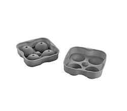METALTEX 253536000 Eiswürfelformer Silikon für 4 Eiskugeln mit Ø 4,5 cm