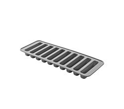 METALTEX 253538000 Eiswürfelformer Silikon für 10 Eis-Sticks 7 cm x Ø 1,5 cm