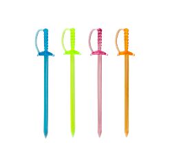 METALTEX 257813080 Cocktail-Picker "Schwert", 35 Stück / Partypicker