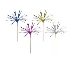 METALTEX 257816080 Deko-Picker "Feuerwerk", 24 Stück / Partypicker