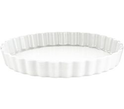 PILLIVUYT 280327BL1 Quiche-Form rund aus weißem Porzellan Ø 28,5 cm / Obsttortenform