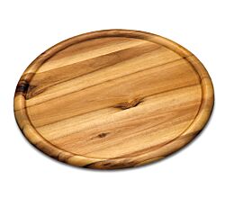 KESPER 28462 Pizzateller 32 cm aus FSC-zertifiziertem Akazienholz / Holzteller / Pizzaunterlage / Pizza-Holzteller / Holzgeschirr