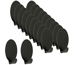 20 METALTEX 294502004 Hafthaken Jumbo, oval, Inox schwarz