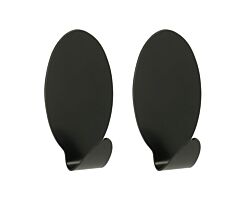 METALTEX 294502004 Hafthaken Jumbo, 2er Set, oval, Inox schwarz
