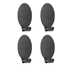 METALTEX 294504004 Hafthaken Lilliput, 4er Set, oval, Inox schwarz