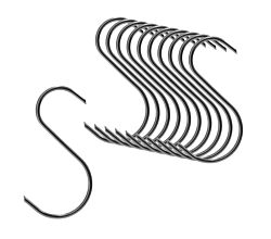 10er SET Browin 311314 Räucherhaken, 120 mm,  Ø 4 mm, 45°