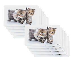 10er SET Kesper 31220 Frühstücksbrettchen KATZE aus Melamin / Stullenbrett / Brotbrett