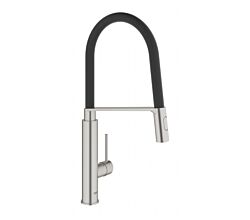 GROHE 31491DC0 Küchenarmatur Concetto Einhand-Spültischbatterie, 1/2 Zoll, supersteel / Einhebelmischer