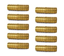 10er SET PUTEUS Schlauch-Reparaturröhrchen - Messing massiv 3/4 Zoll - 19 mm aussen / Schlauchverbinder