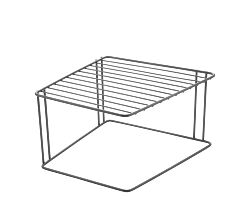 METALTEX 361301000 Boxe Lava Eckschrankeinsatz 1-Etg. 25 x 25 x 15 cm TouchTherm®, matt schwarz