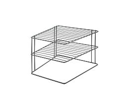 METALTEX 361302000 Palio Lava Eckschrankeinsatz 2-Etg. 25 x 25 x 19 cm TouchTherm®, matt schwarz