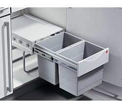 HAILO 3641-12 Abfallsorter 36 (2x18) Liter RAUMSPAR TANDEM ab 40 cm Schrankbreite