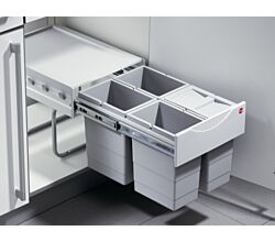 HAILO 3643-14 Abfallsorter 34 (4x8,5) Liter RAUMSPAR TANDEM ab 40 cm Schrankbreite