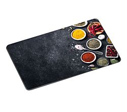 KESPER 36462 Glas-Schneideplatte 38 x 28,5 cm Motiv SPICES