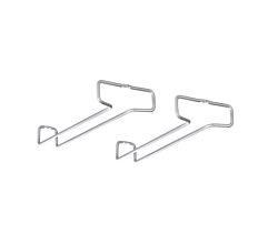 METALTEX Rail26 Weinglashalter kurz Polytherm 26 x 11 x 4 cm, 2er Set / Gläserhalter / Raumsparer