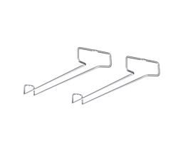 METALTEX Rail41 Weinglashalter lang Polytherm 41 x 11 x 4 cm, 2er Set / Gläserhalter / Raumsparer