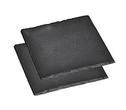 KESPER 38110 Untersetzer aus Schiefer 13 x 13 cm, 2er Pack / Glasuntersetzer