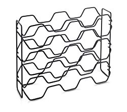 METALTEX 382915000 Hexagon 15 Flaschenregal Lava 43x12x34 cm, TouchTherm, matt schwarz