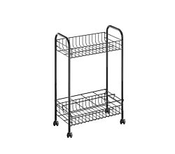 METALTEX 382928000 Berlino Lava Allzweckwagen mit Flaschenhalter, 41 x 23 x 63 cm, TouchTherm, matt schwarz