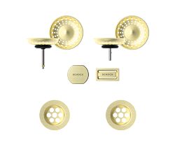 SCHOCK Sichtteile in White Gold 400053WGO - Aufwertung für die PREMIUM Ablaufgarnitur 410053CHR + 410087CHR ab Baujahr 2024