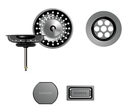 SCHOCK Sichtteile in Gunmetal 400051GUM - Aufwertung für die PREMIUM Ablaufgarnitur 410051CHR ab Baujahr 2024