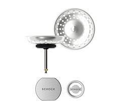 SCHOCK Sichtteile in Edelstahl 400061EDM - Aufwertung für die PREMIUM Ablaufgarnitur 410061CHR ab Baujahr 2024