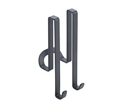 METALTEX 401109000 Origin Lava Duschhaken, TouchTherm, matt schwarz