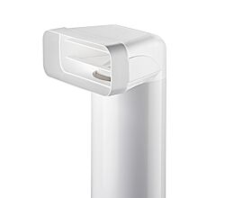 F-UR Umlenkstück 90° mit Rundrohr / Compair flow (System Ø 150)