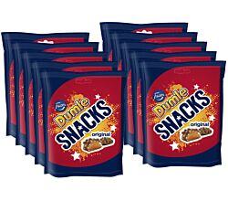 10er SET Dumle Snacks Beutel 100 g / Toffee Crispies Karamell + Schokolade