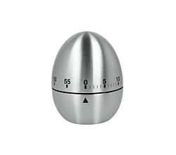 METALTEX 259221000 Timer in Eiform 60 min Inox / Küchentimer / Eieruhr / Kurzzeitmesser