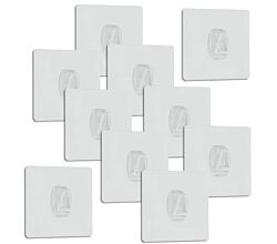 10er SET METALTEX 294801000 Klebehaken wiederverwendbar 80 x 80 mm