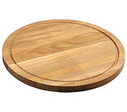 KESPER 49441 Schneidebrett 40 cm aus Eiche, FSC, mit Saftrille
