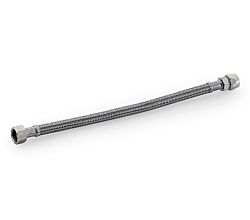 Flexibler Edelstahlschlauch 500 mm mit 3/8 Zoll Verschraubung und 3/8 Zoll Quetschverbindung / Anschlussschlauch