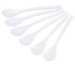 KESPER 51170 Eierlöffel, 6er Set, Kunststoff, weiß