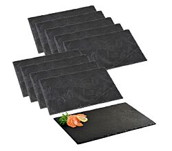 10er SET KESPER 38101 Buffet- & Servierplatte aus Schiefer 40 x 30 cm