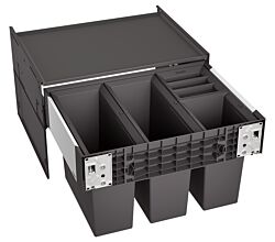 BLANCO 526206 SELECT II 60/4 Abfallsystem 42 Liter (2x 15 u. 2x 6) für 60 cm Schrankbreite / Frontanbindung